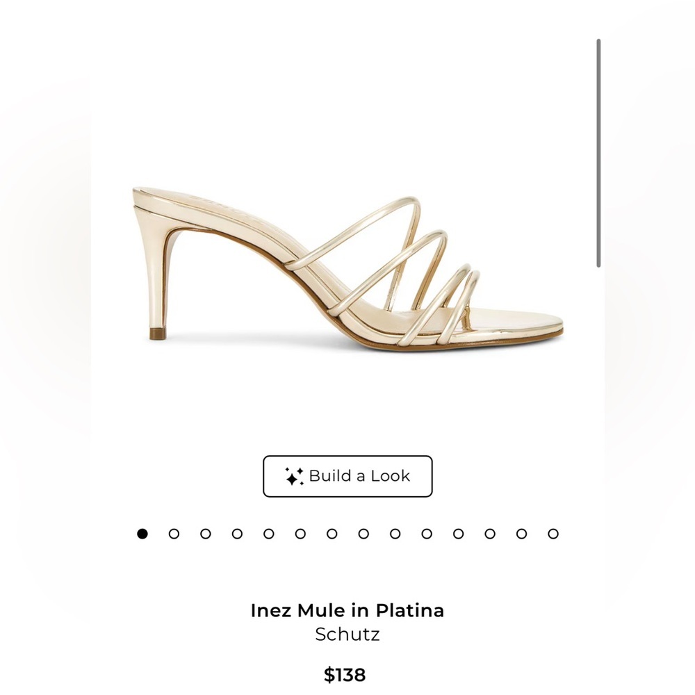 SCHUTZ Inez ‘Platina’ Strappy Leather Heels 2.75” heel NWT